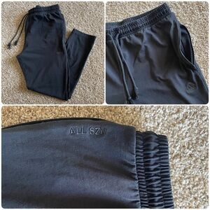 Adidas Cotton All SZN Pants Men’s Large Black Lightweight Pull On Pockets Casual